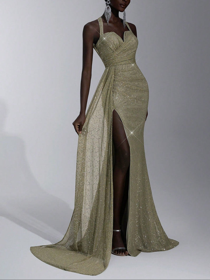SHEIN maxi dress, green