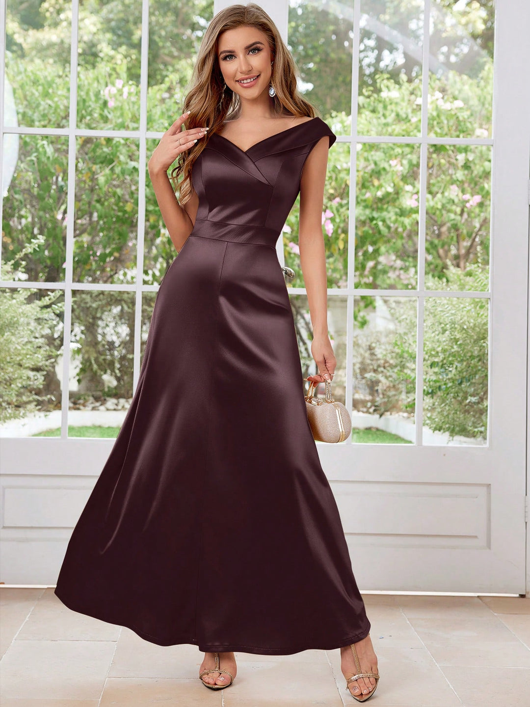Rochie maxi SHEIN, vișiniu