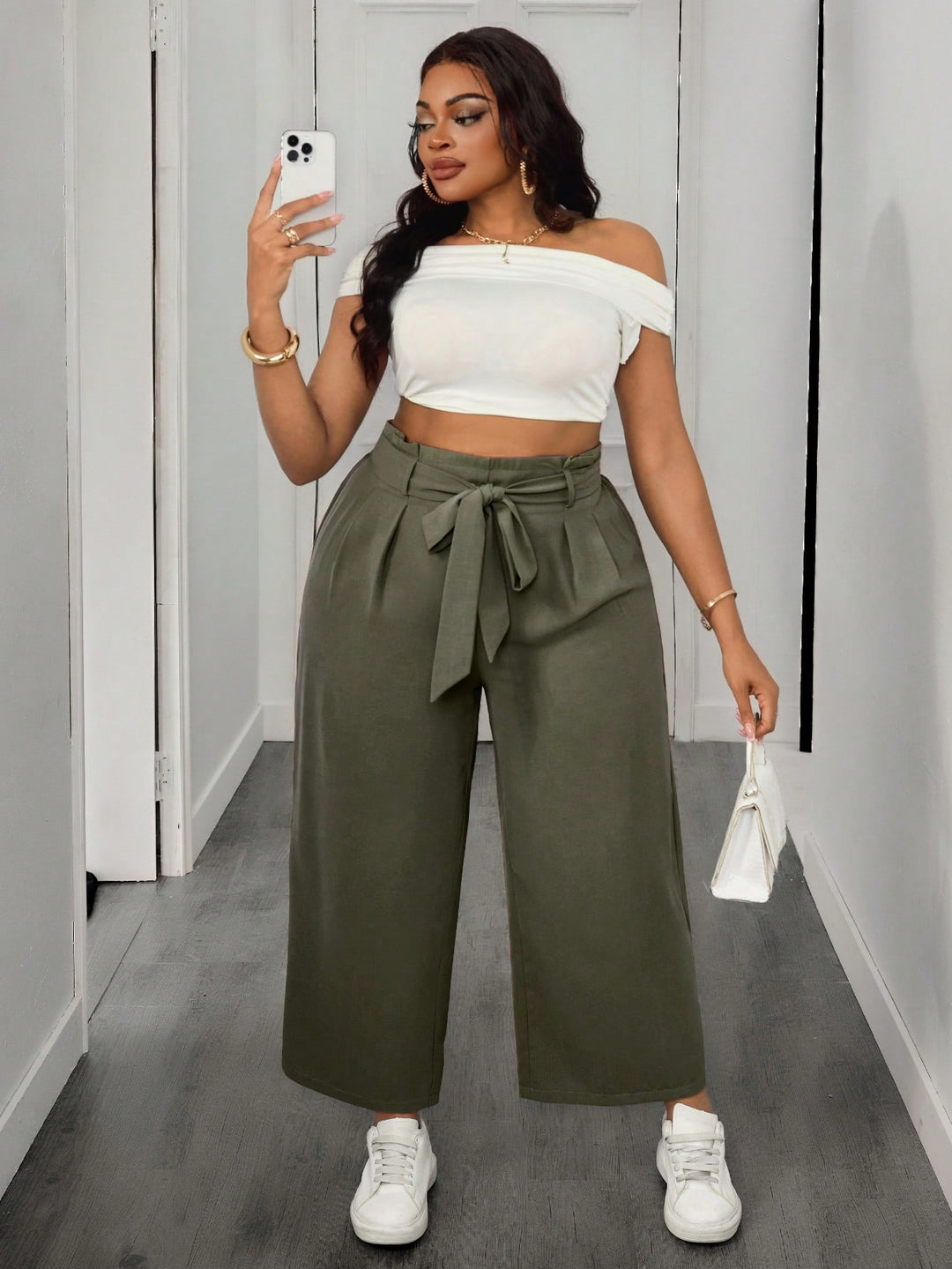 Pantaloni SHEIN, kaki