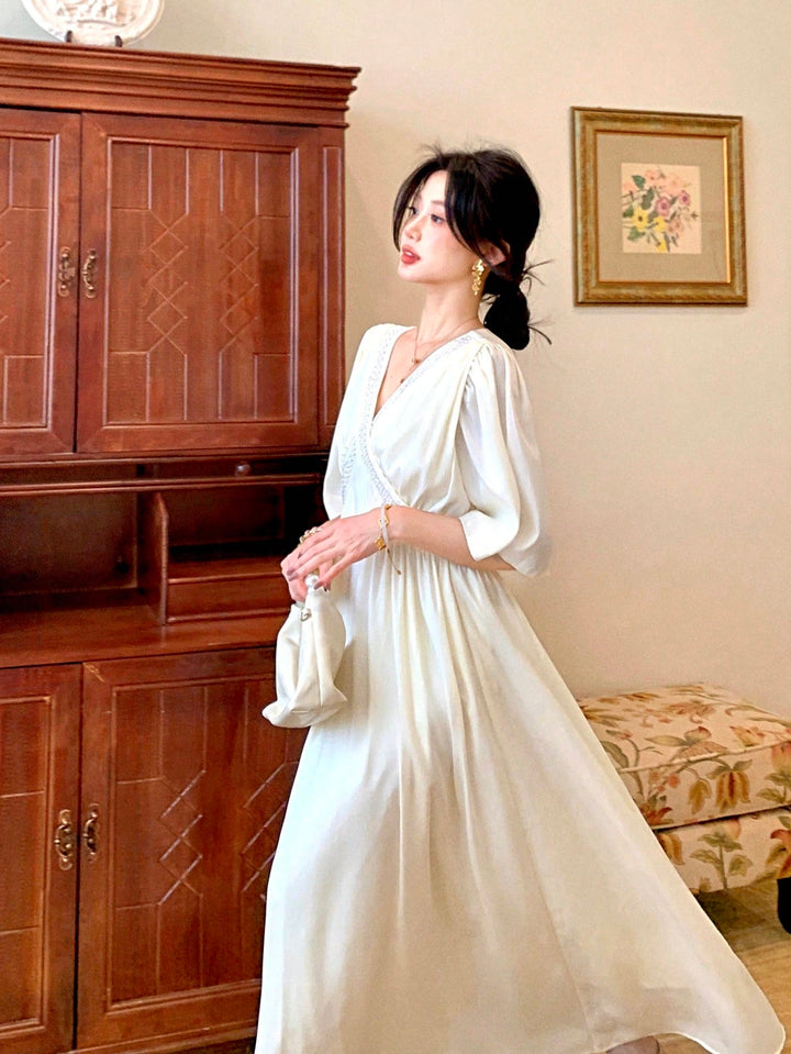 Rochie maxi SHEIN, bej