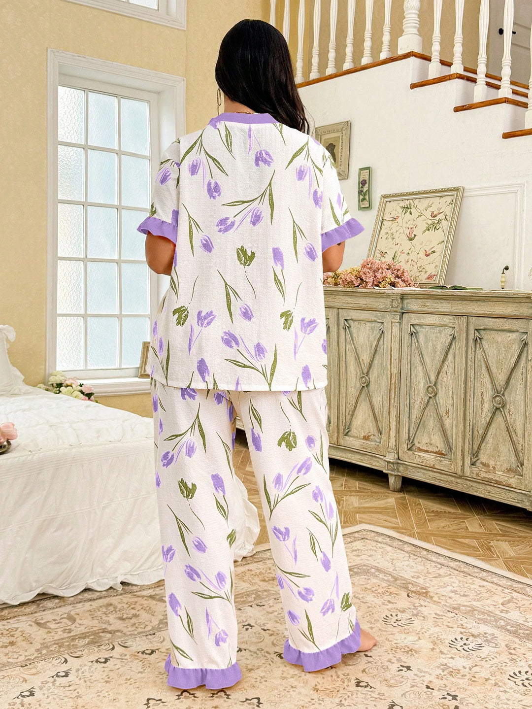 Compleu pijamale Shein Curve+, mix culori