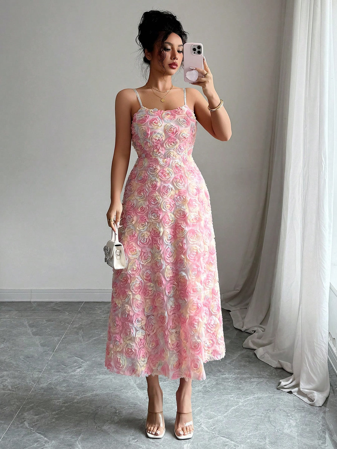 Rochie maxi SHEIN, mix culori