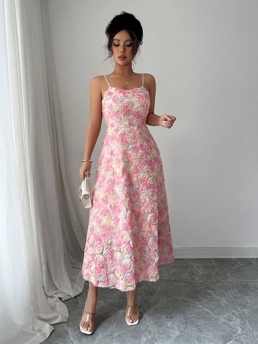 Rochie maxi SHEIN, mix culori