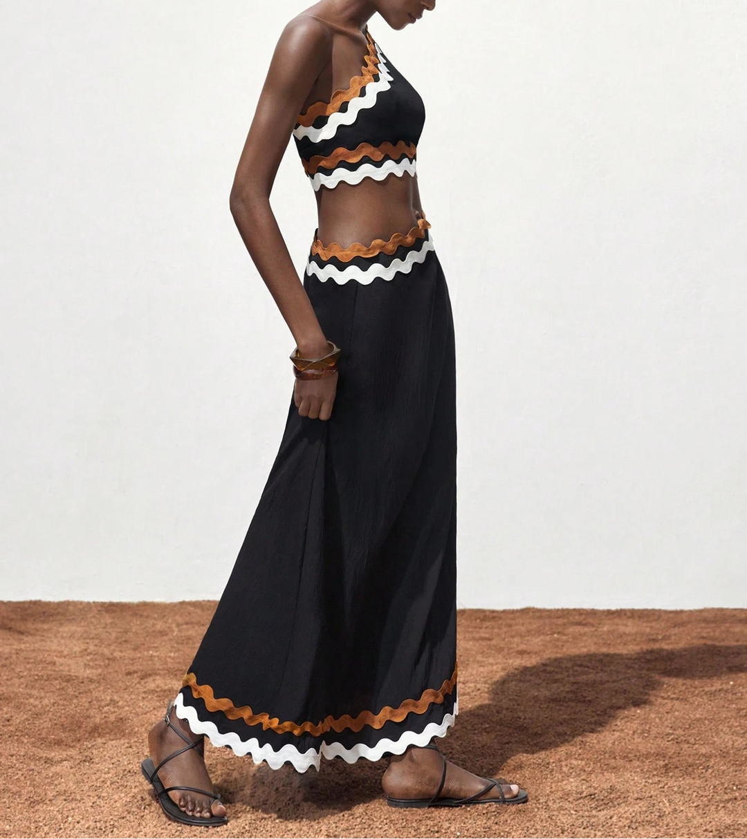 SHEIN maxi ruha, fekete