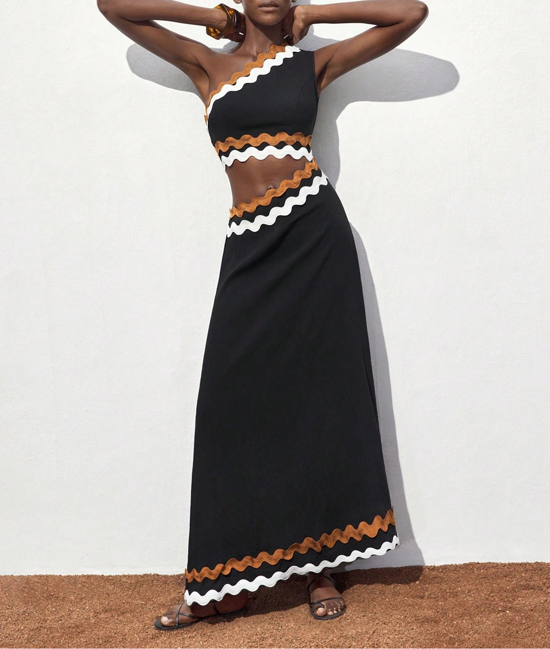 SHEIN maxi ruha, fekete