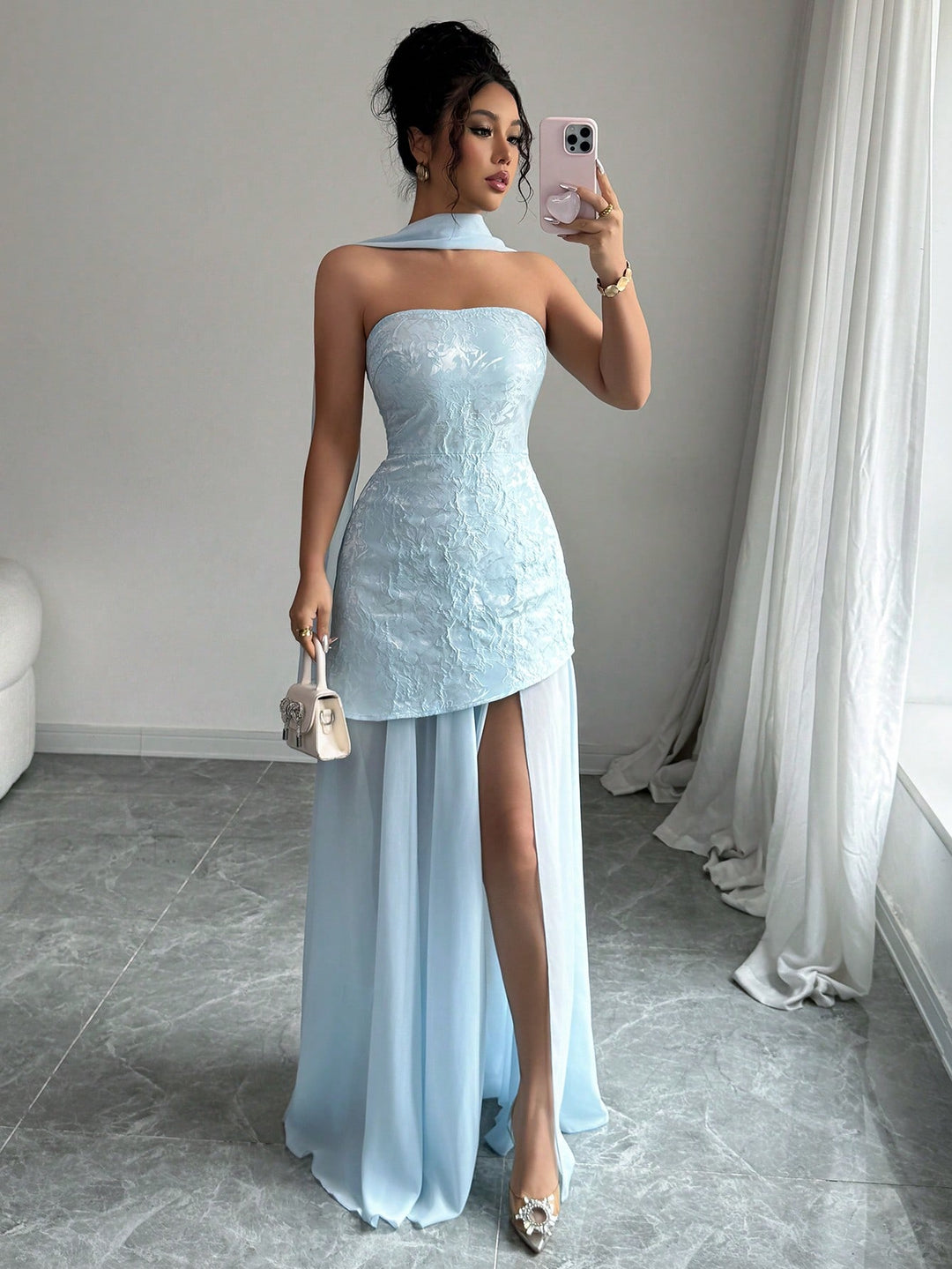 Rochie maxi SHEIN, albastru