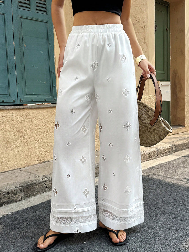 Pantaloni SHEIN, alb