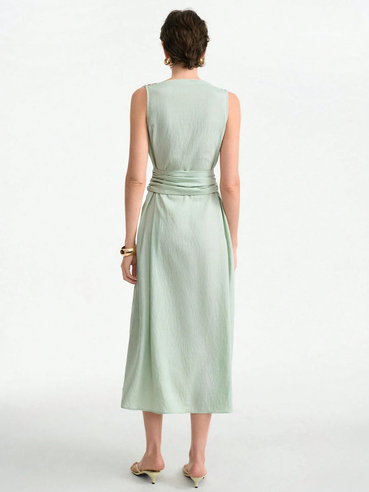 Rochie midi SHEIN, verde