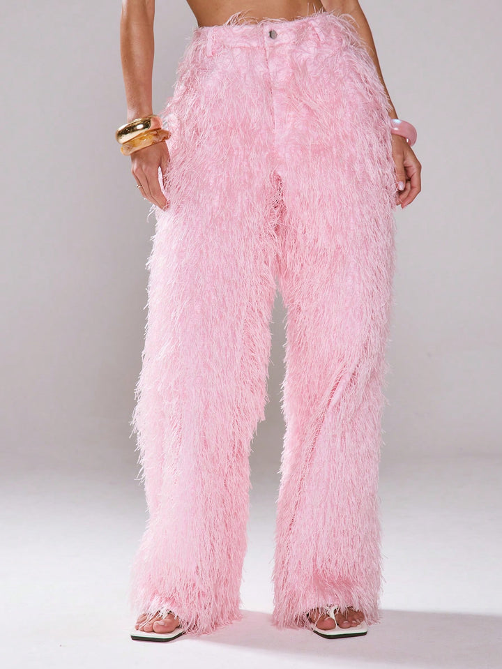 Pantaloni SHEIN, roz