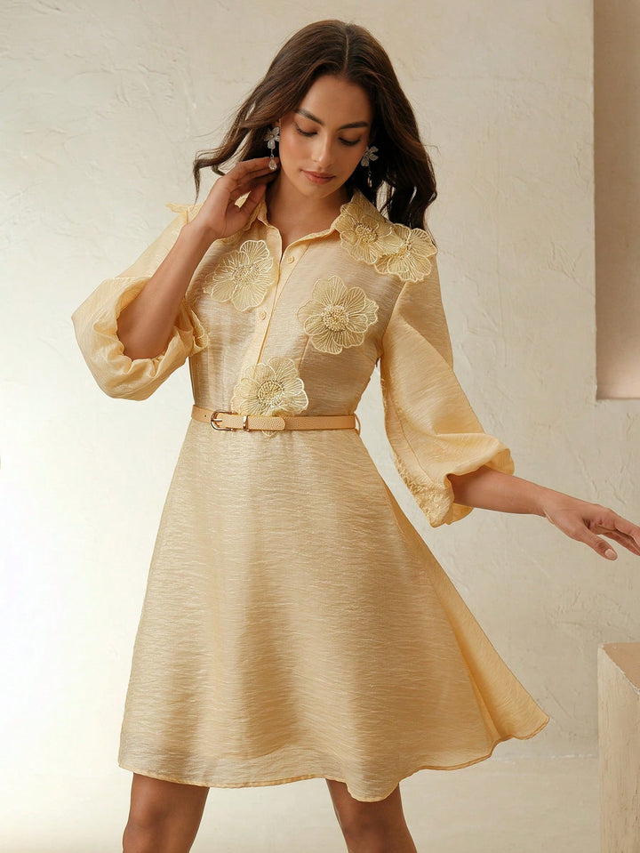 Rochie scurtă SHEIN, galben