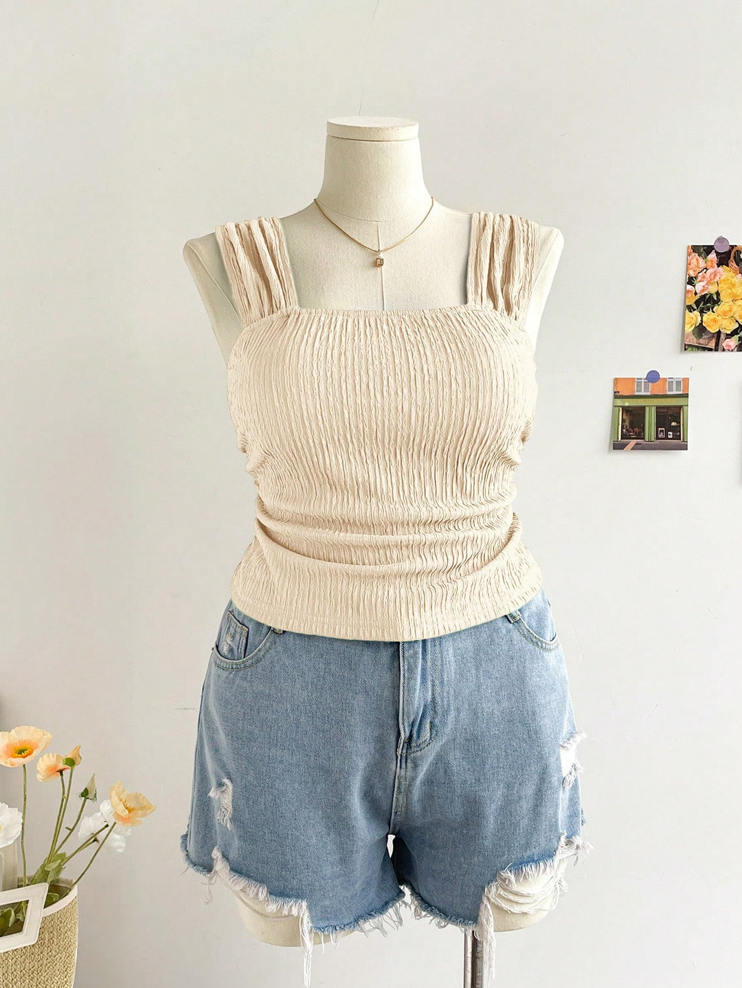 Top SHEIN, crem