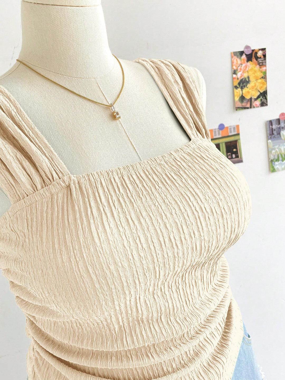 Top SHEIN, crem