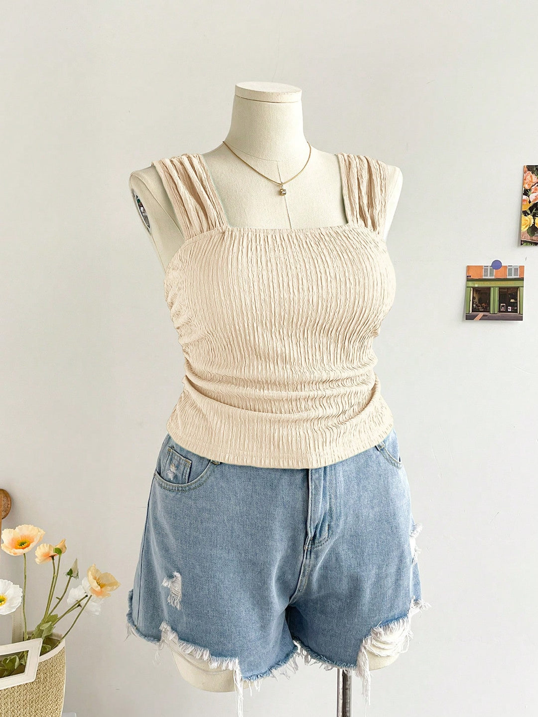 Top SHEIN, crem
