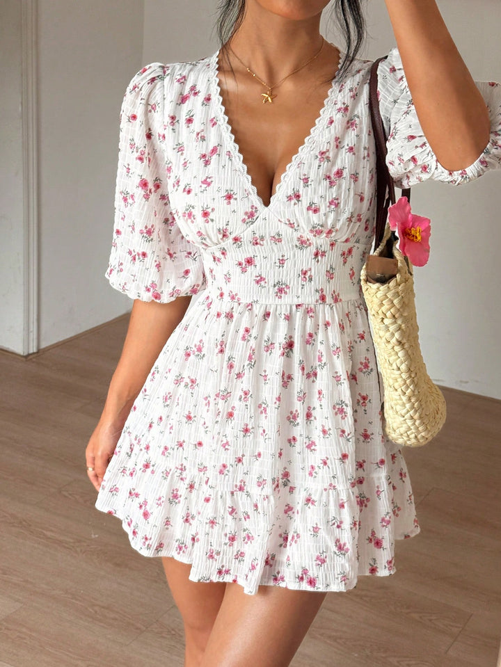 Rochie mini SHEIN, alb