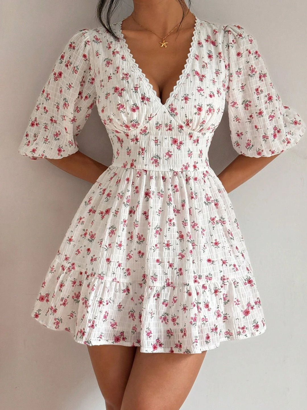 Rochie mini SHEIN, alb