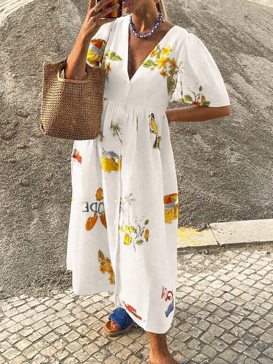 Rochie maxi SHEIN, mix culori