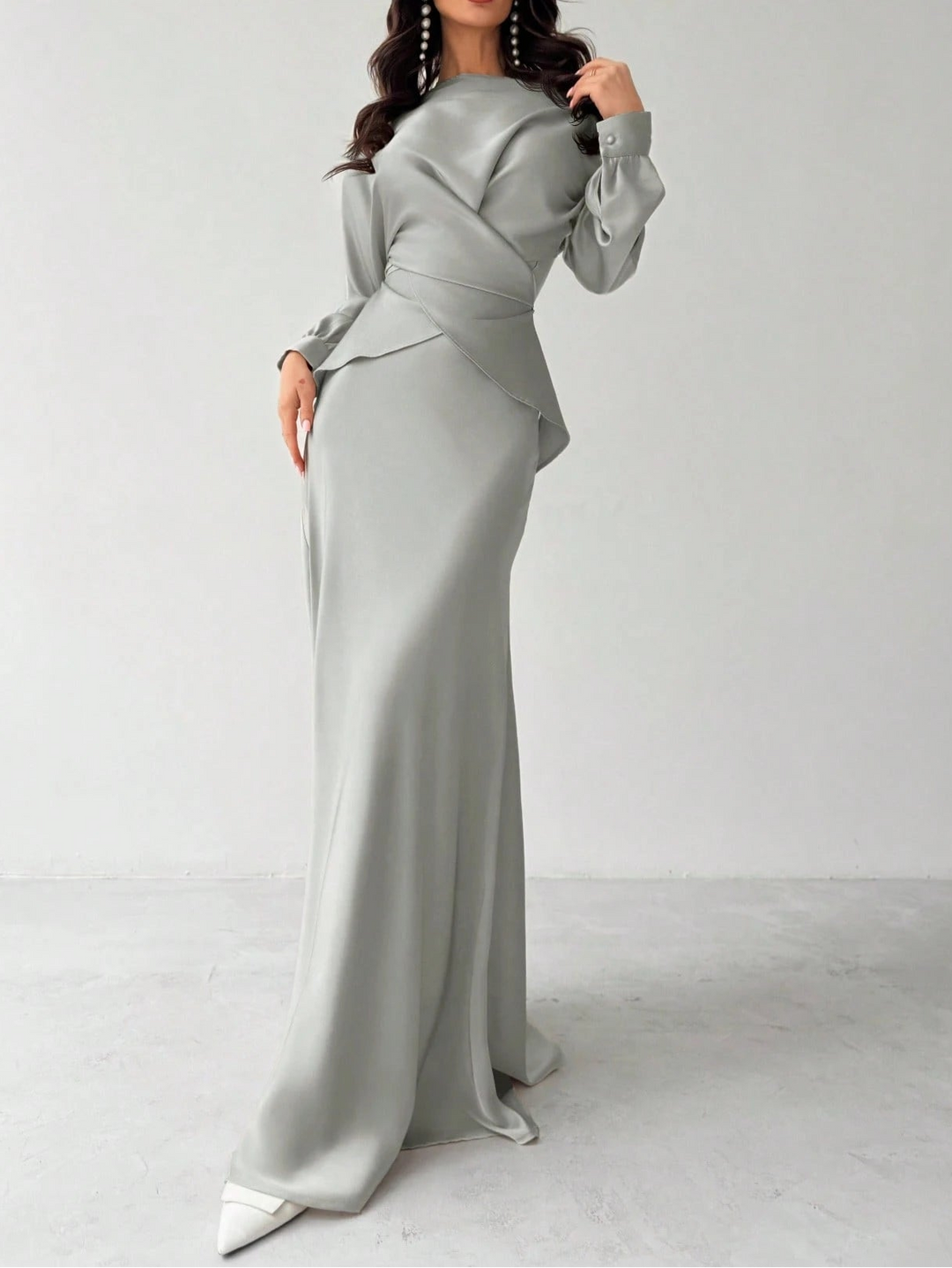 Rochie maxi SHEIN, gri