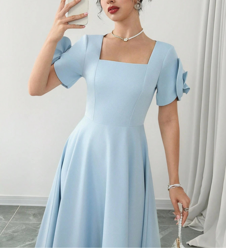 SHEIN midi ruha, kék