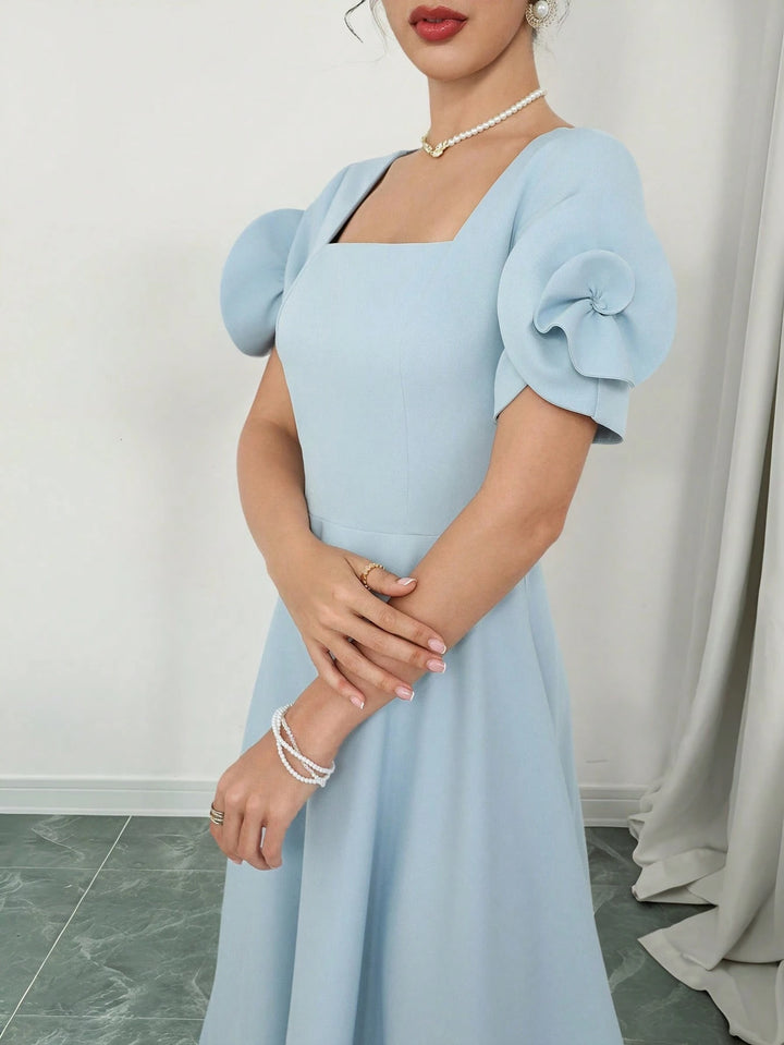 SHEIN midi ruha, kék
