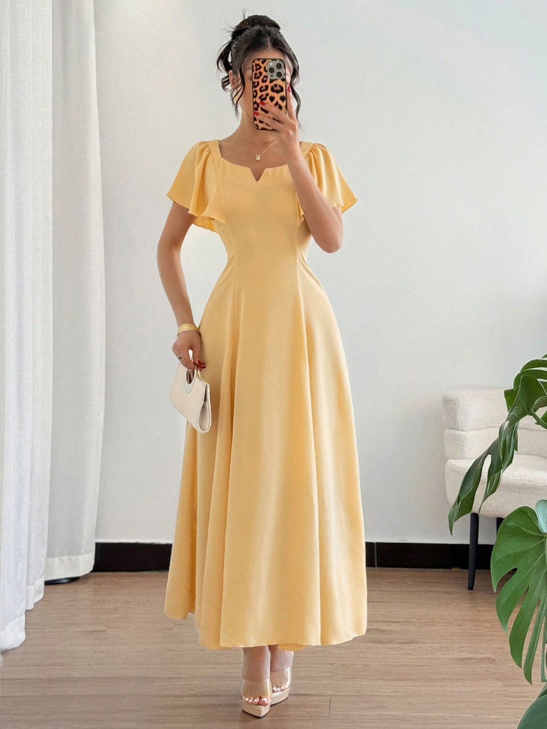 Rochie maxi SHEIN, galben
