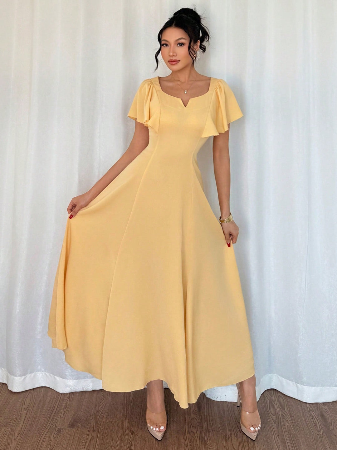 Rochie maxi SHEIN, galben
