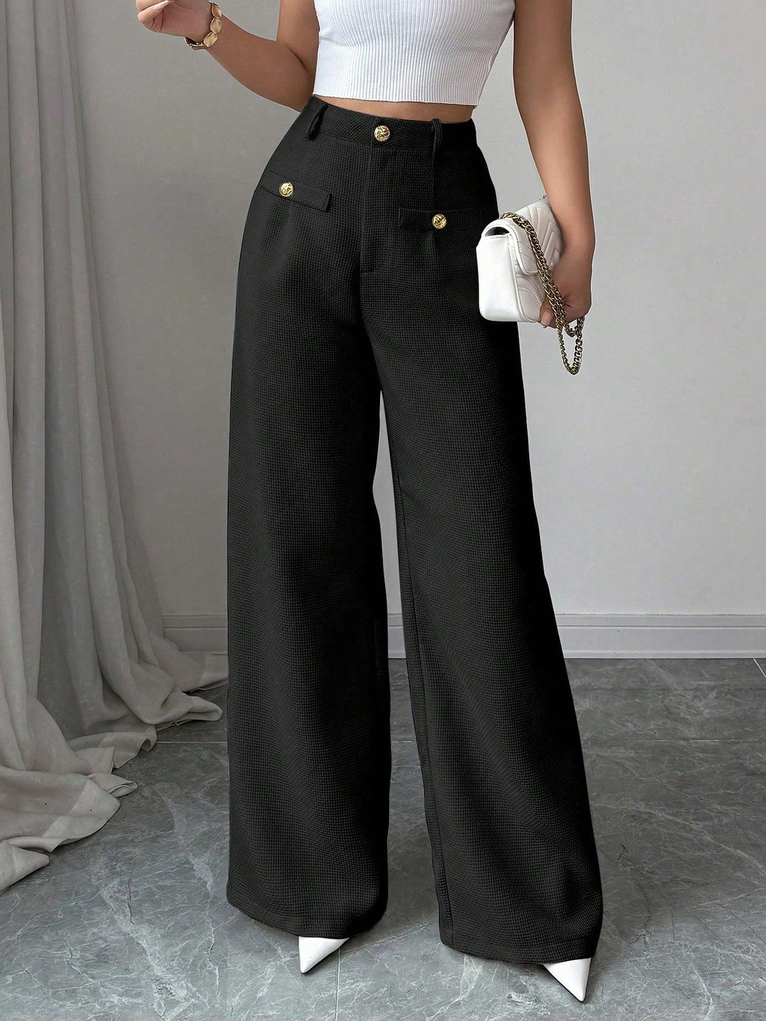 Pantaloni SHEIN, negru