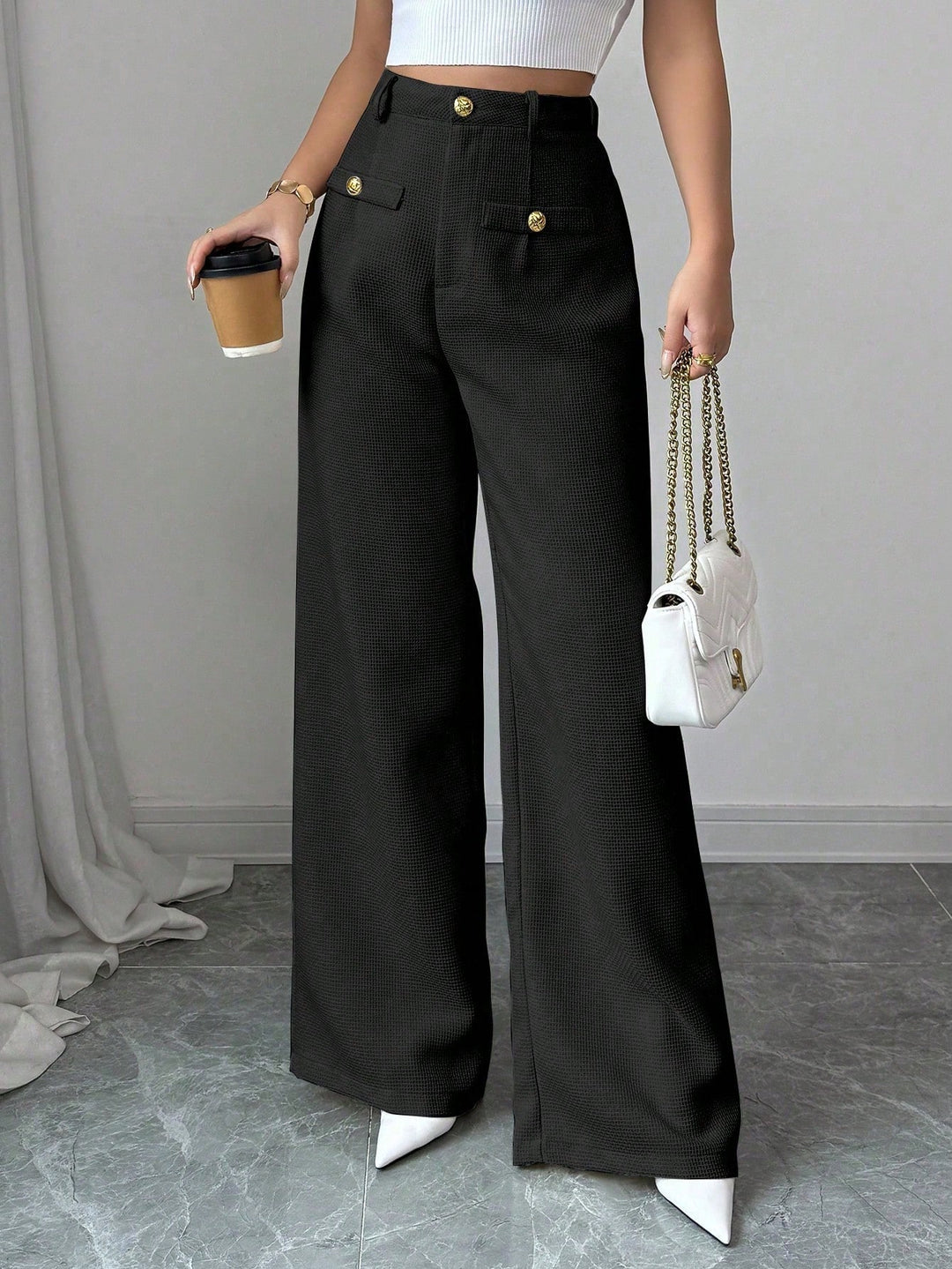 Pantaloni SHEIN, negru