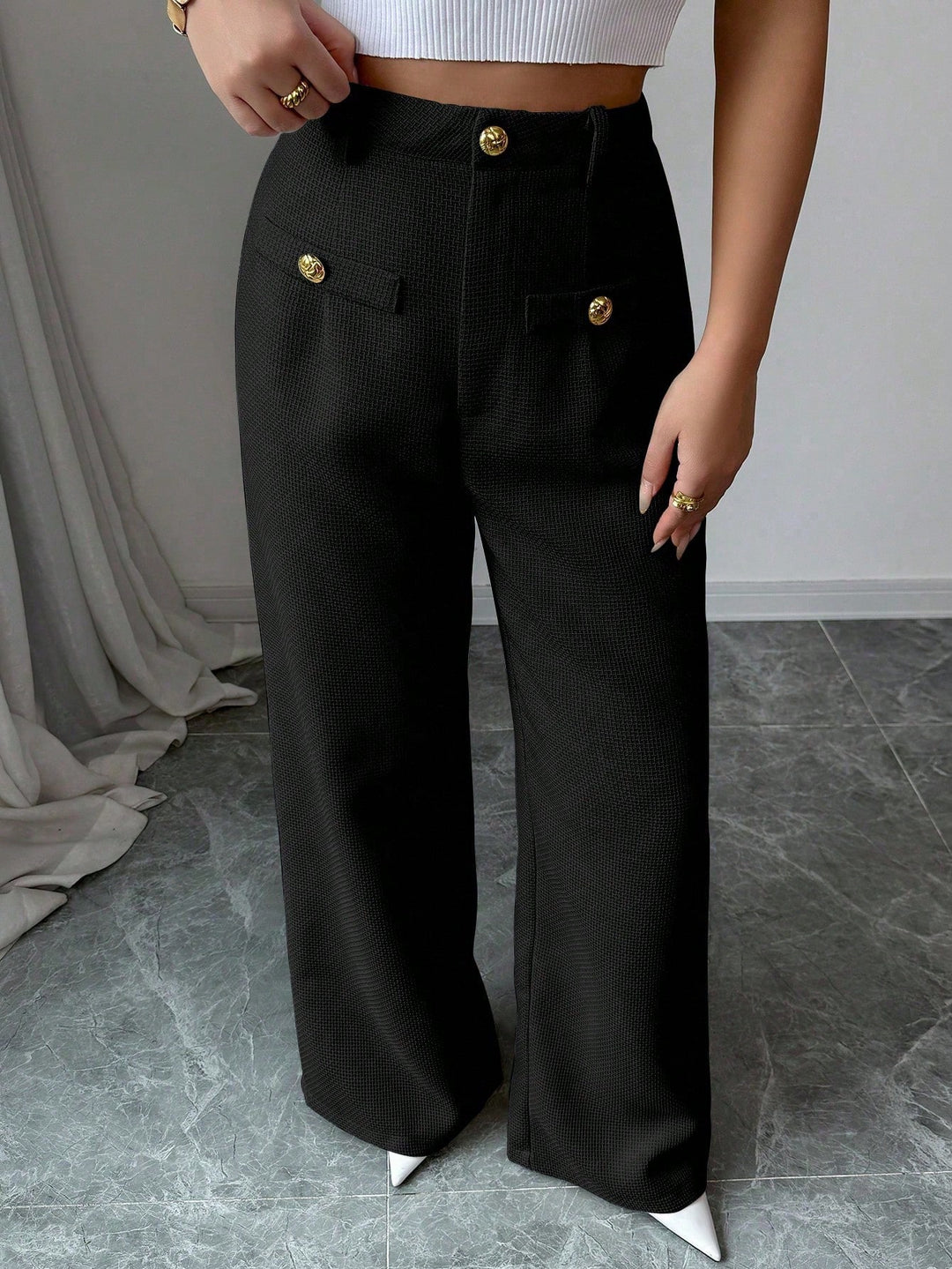 Pantaloni SHEIN, negru