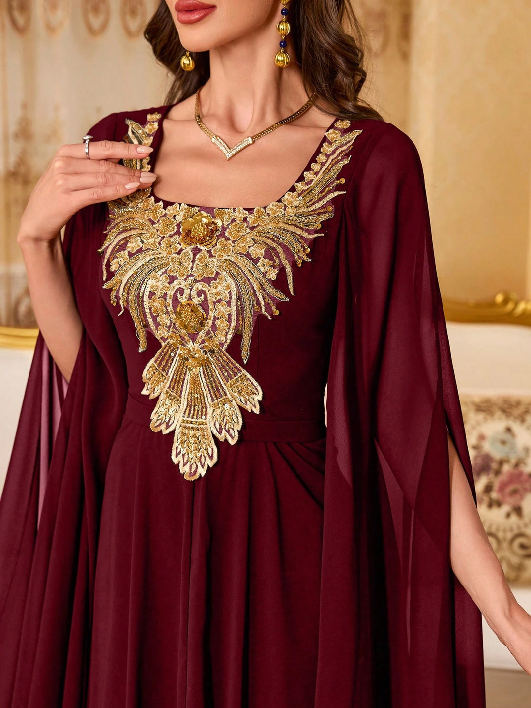 Rochie maxi SHEIN, vișiniu