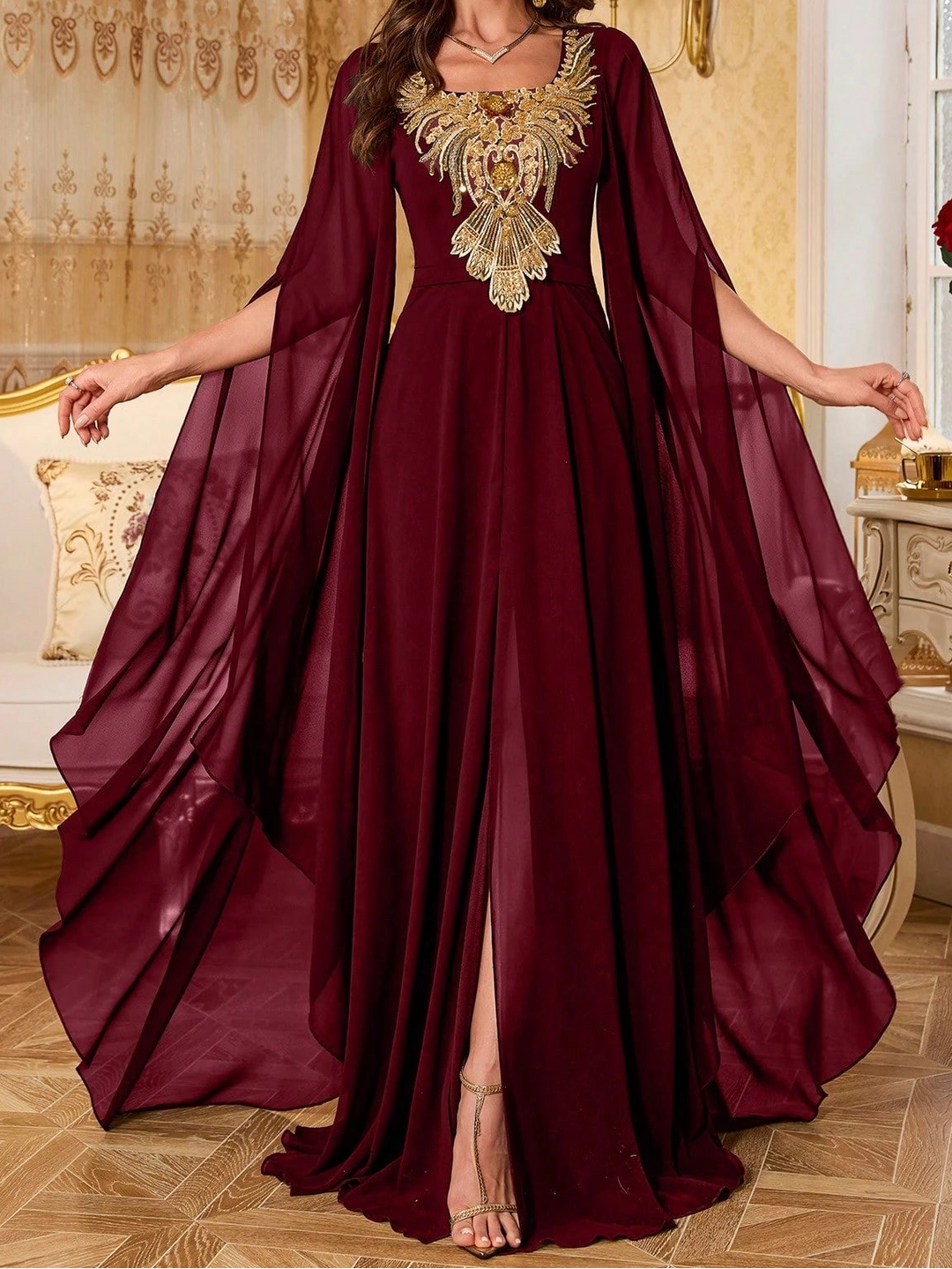 Rochie maxi SHEIN, vișiniu