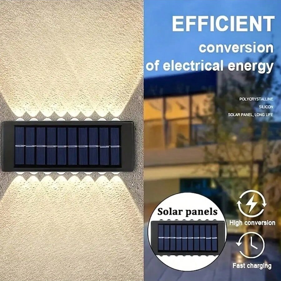 Set aplice solare de perete pentru exterior SHEIN, alb