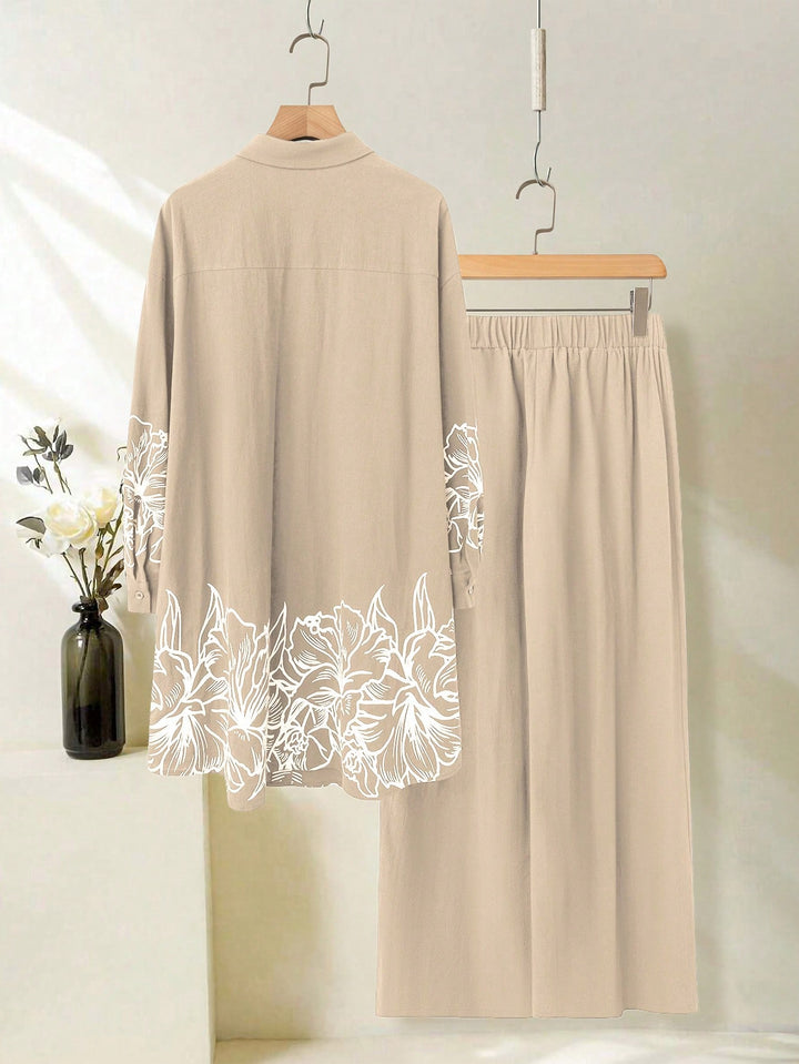 Shein Curve+ szett, krémszínű