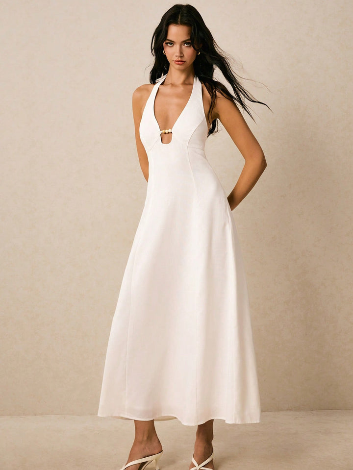 Rochie maxi SHEIN, alb