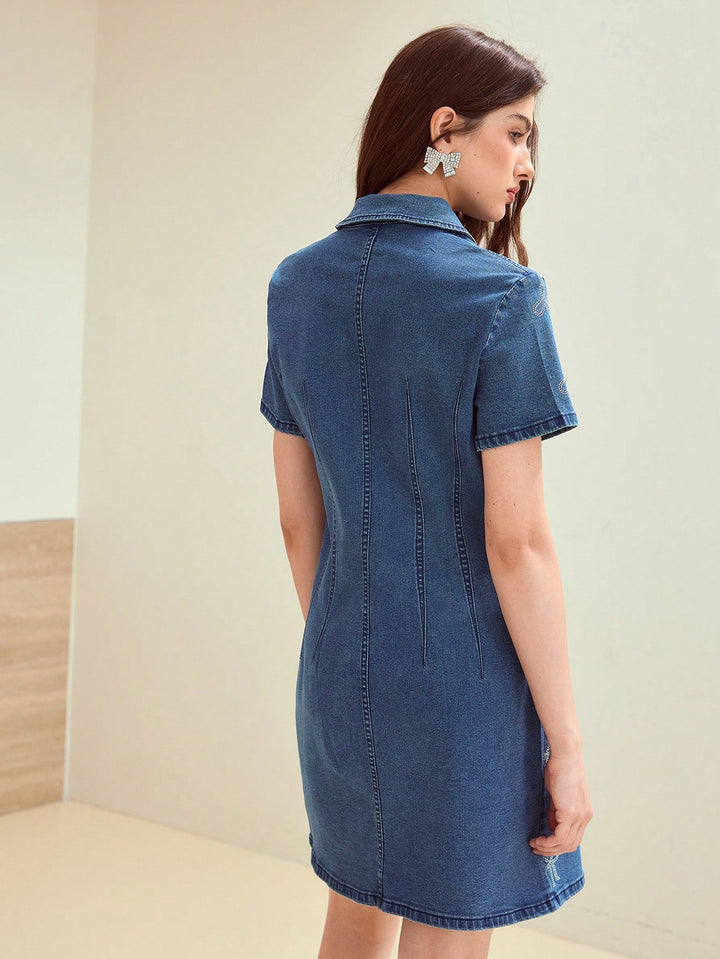 SHEIN denim dress, blue