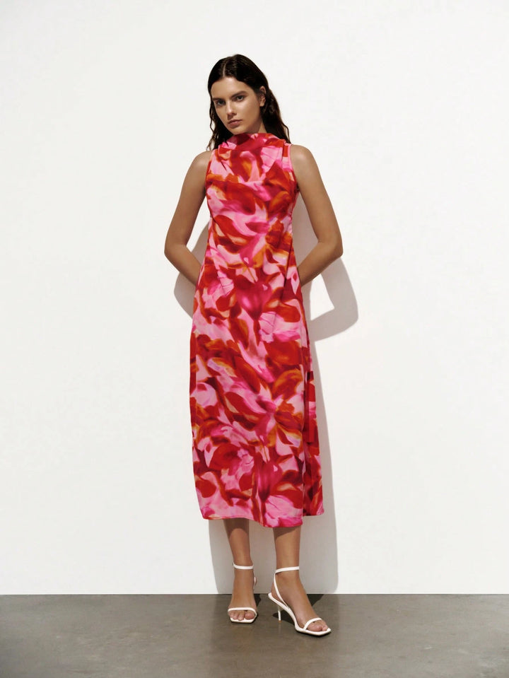 Rochie midi SHEIN, mix culori