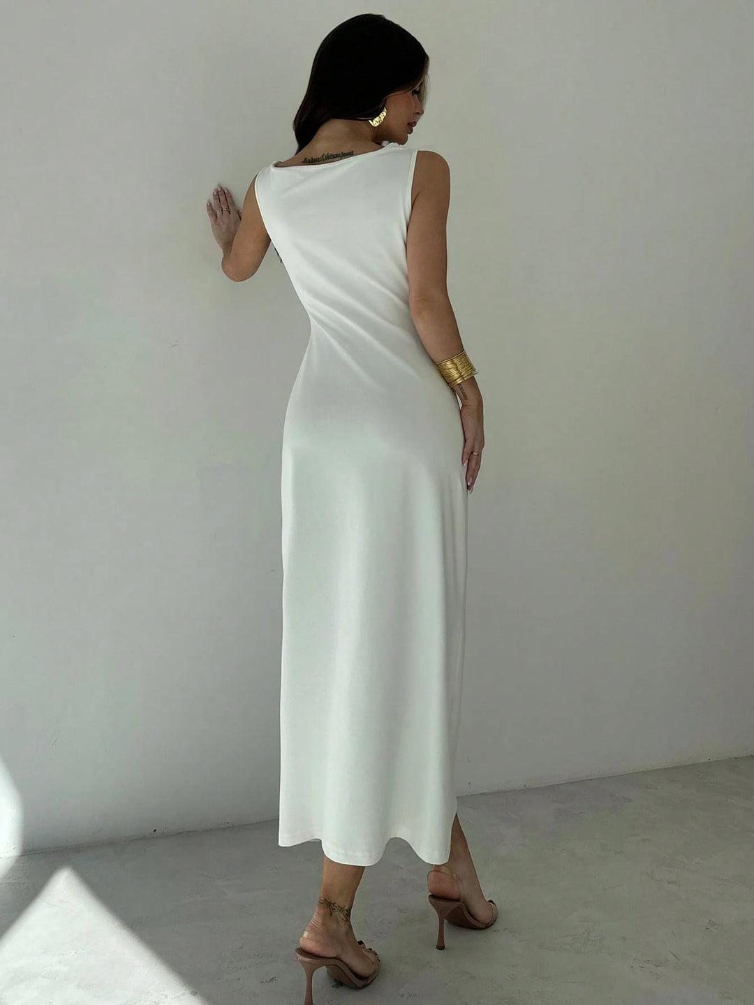 Rochie maxi SHEIN, alb