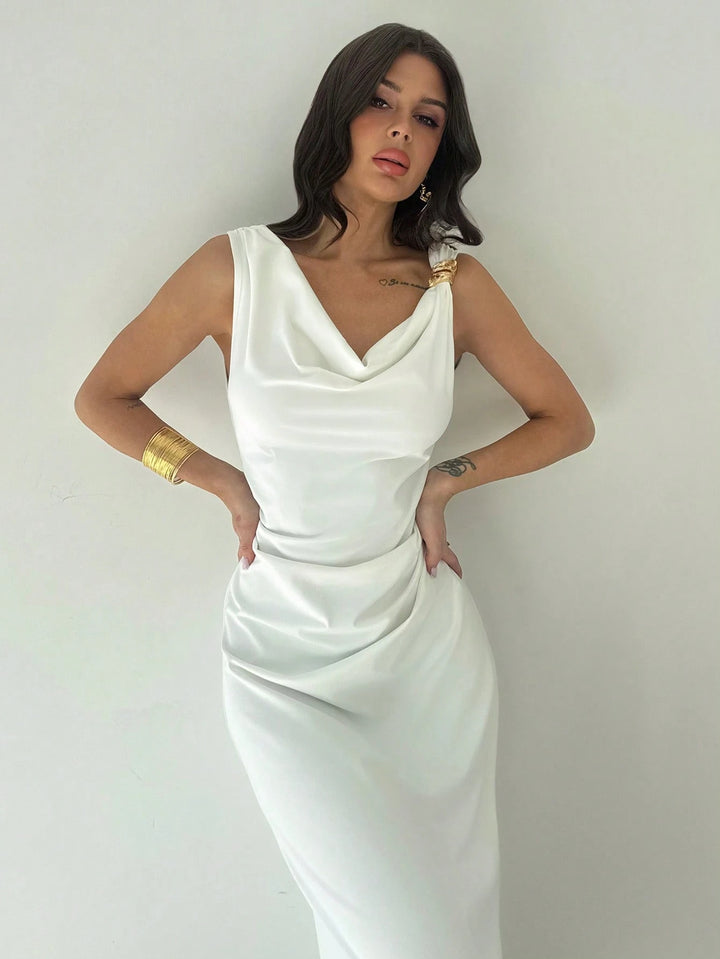Rochie maxi SHEIN, alb