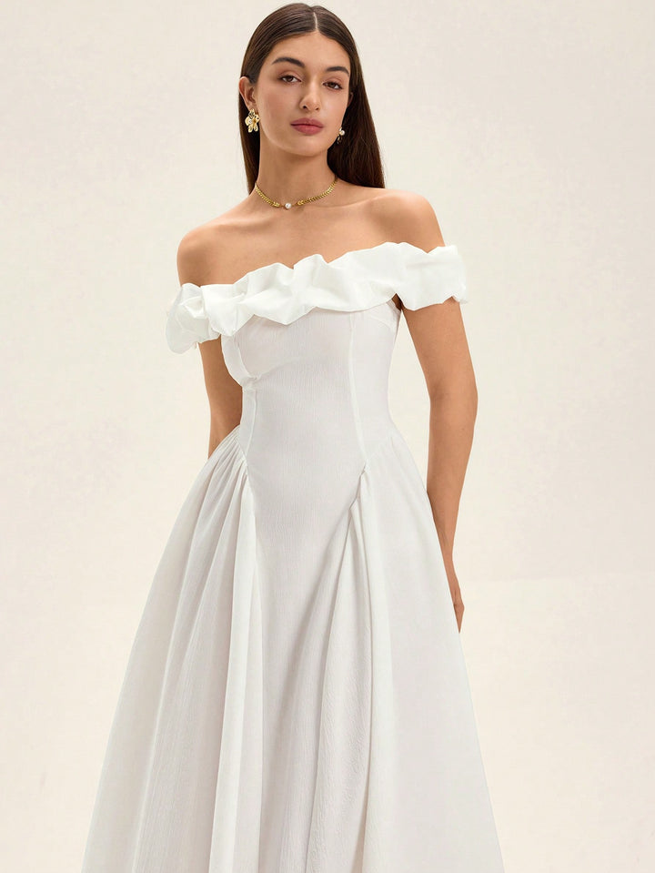 Rochie midi SHEIN, alb