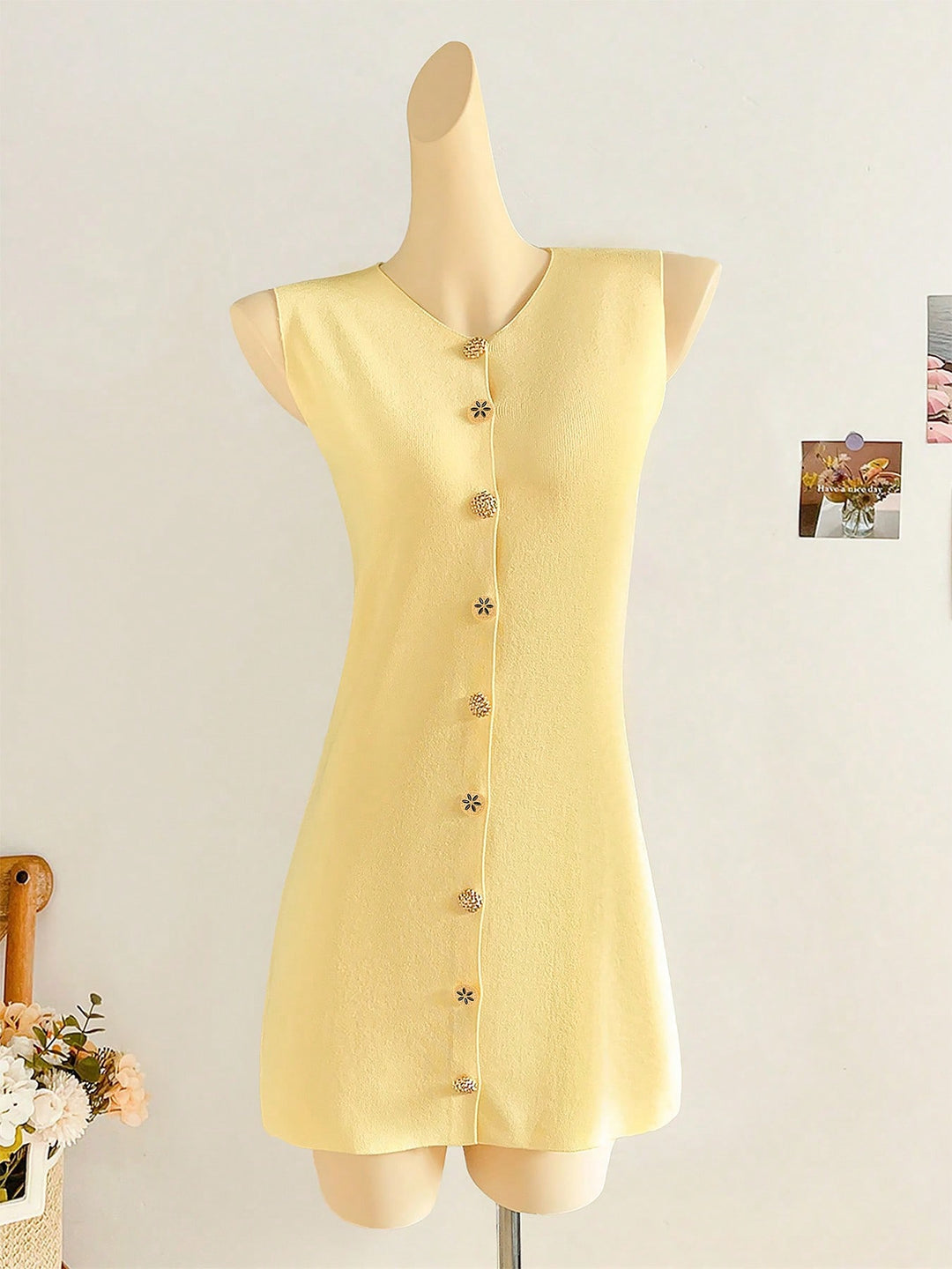 Rochie mini SHEIN, galben