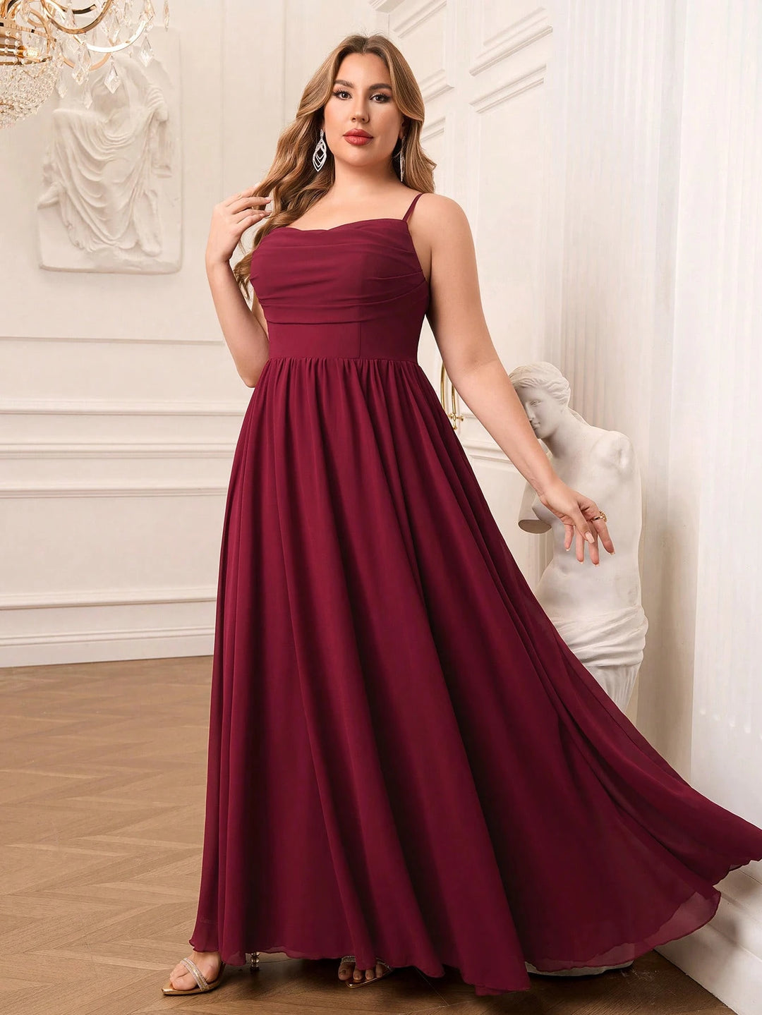 Rochie maxi SHEIN, vișiniu