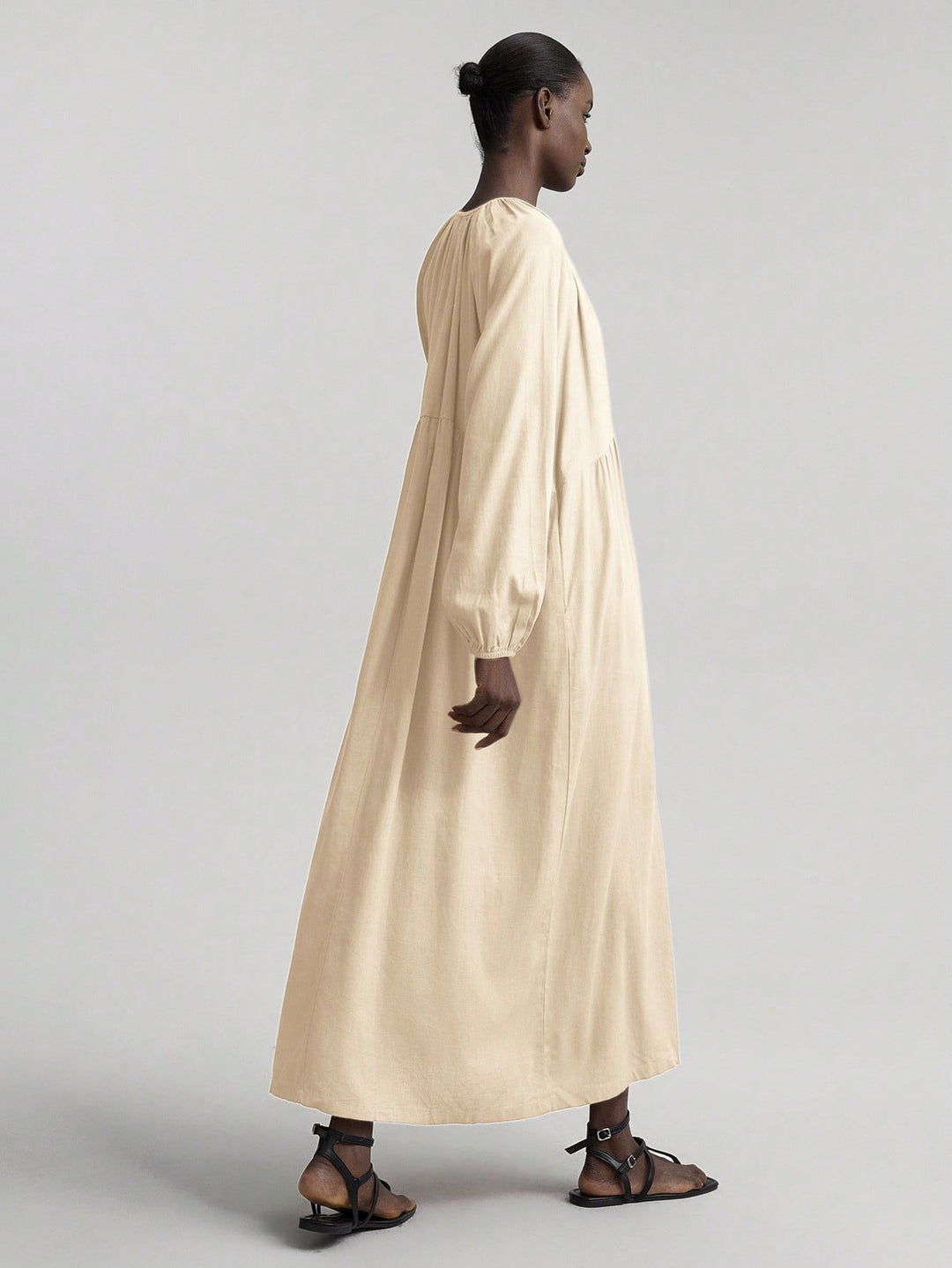 Rochie maxi Shein, crem