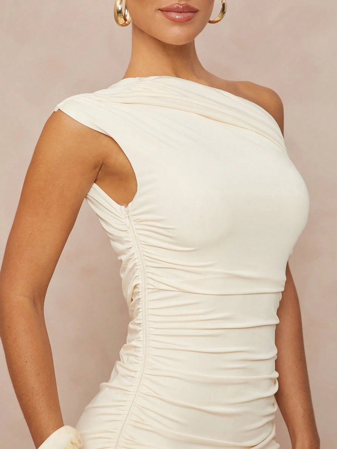 Rochie maxi SHEIN, crem