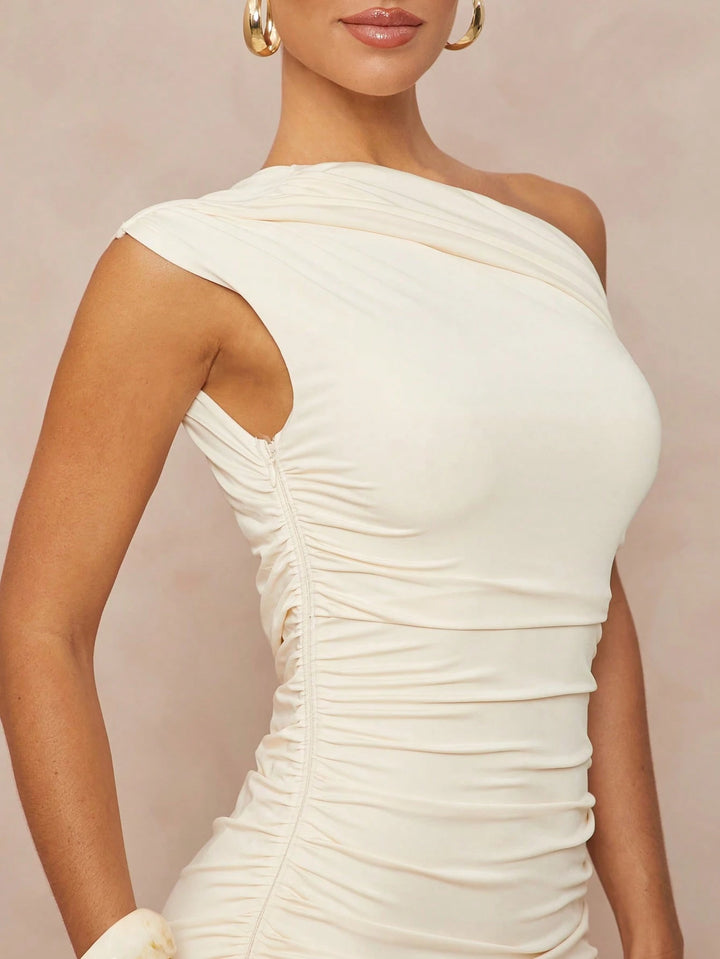 Rochie maxi SHEIN, crem