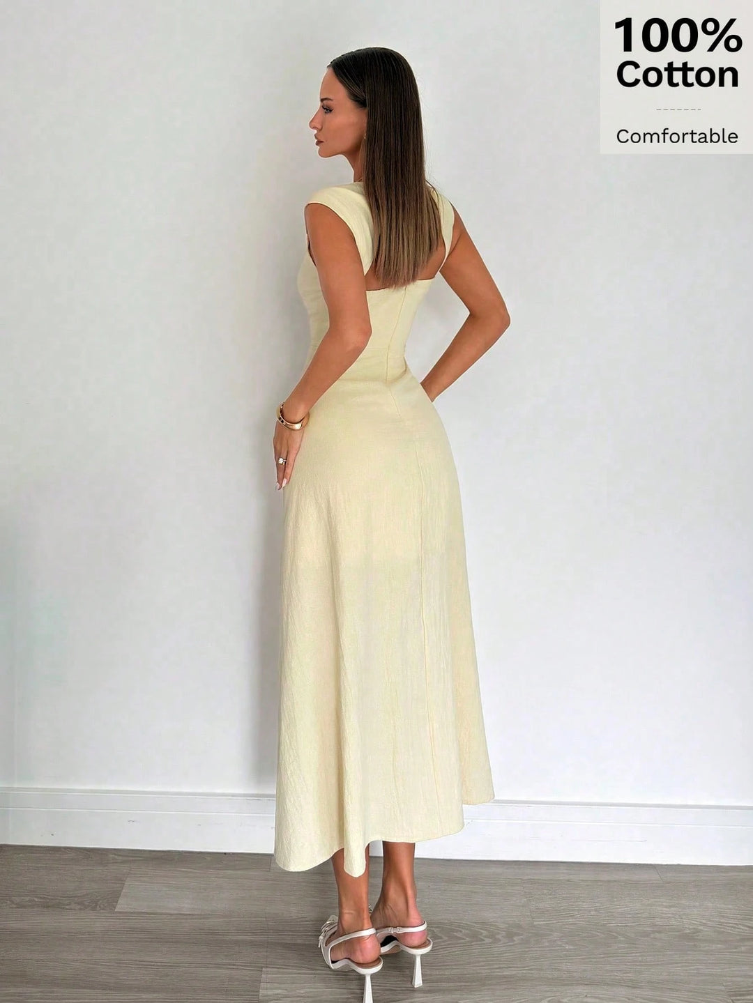 SHEIN maxi ruha, bézs