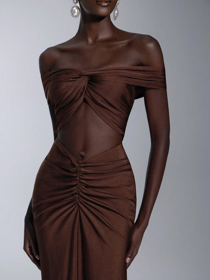 Rochie maxi SHEIN, maro