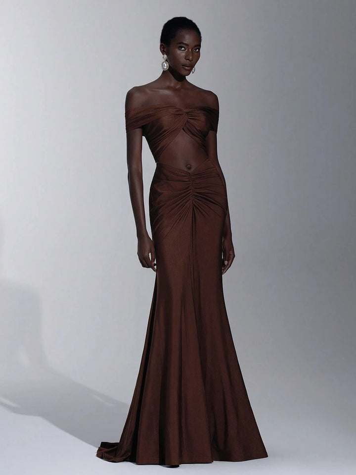 Rochie maxi SHEIN, maro