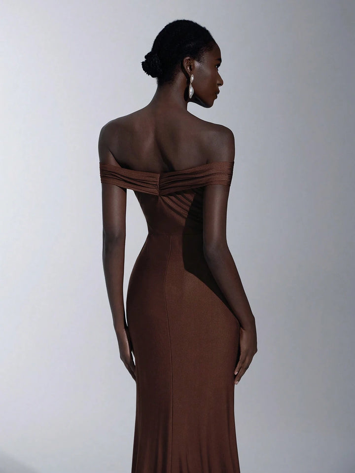 Rochie maxi SHEIN, maro