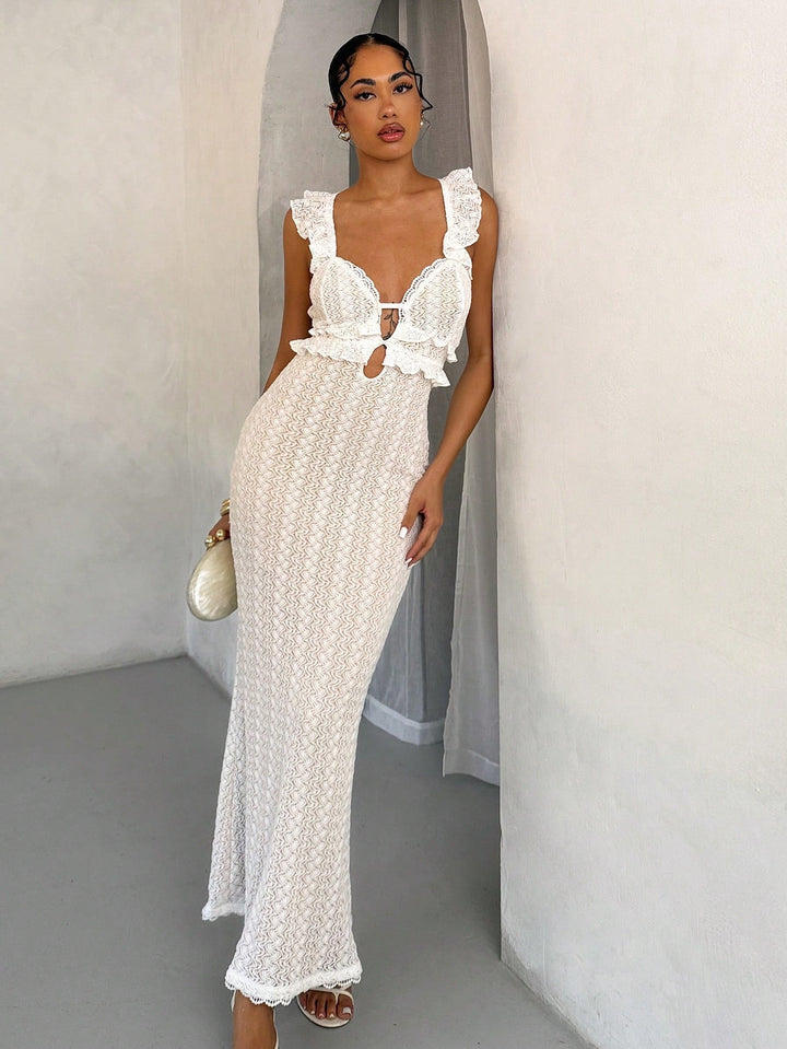 Rochie maxi SHEIN, alb