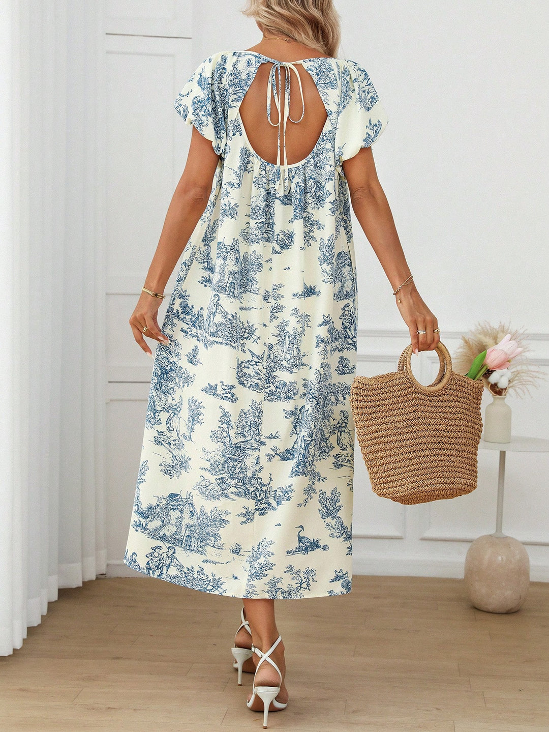 Rochie midi SHEIN, crem