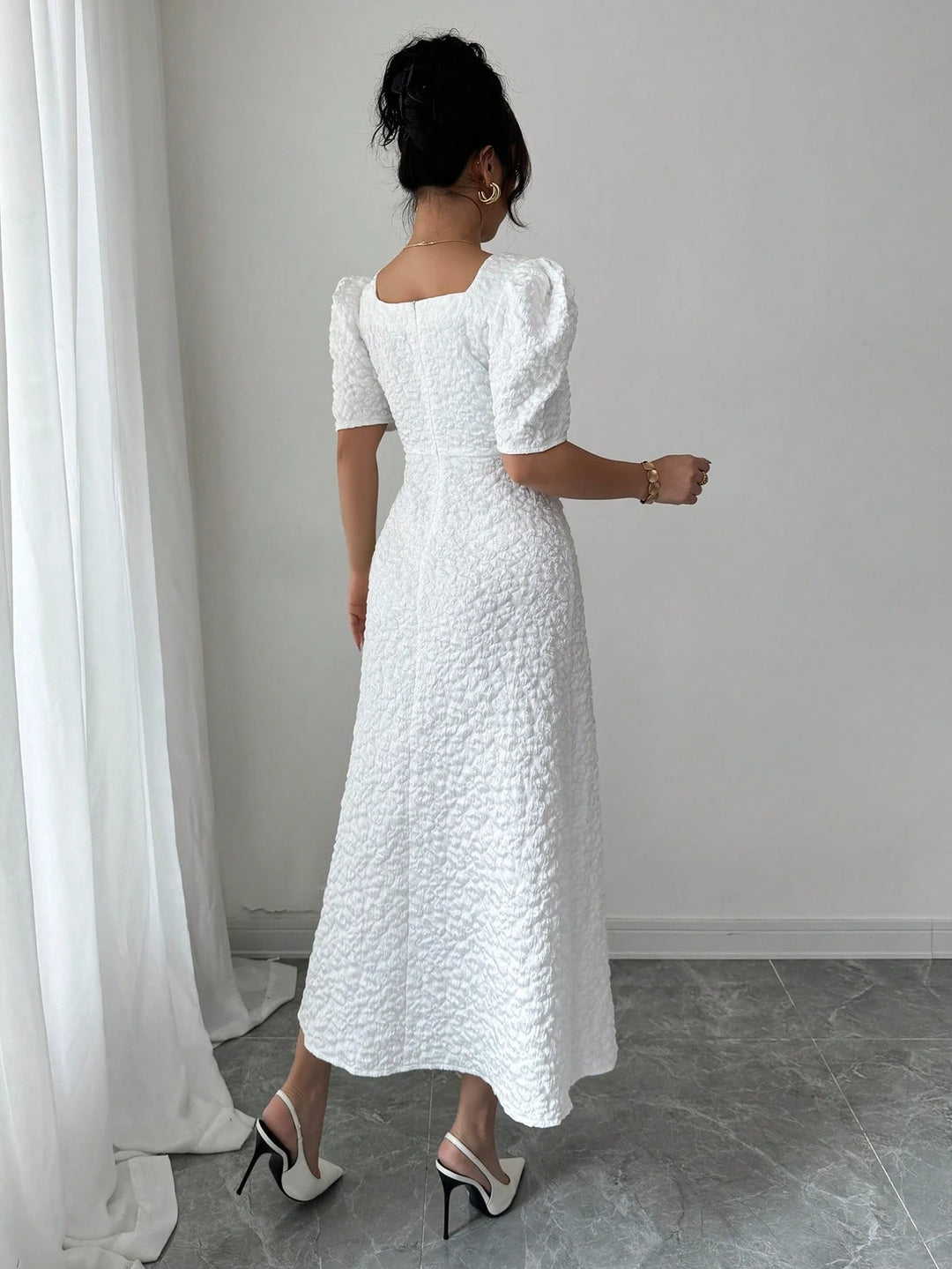Rochie maxi SHEIN, alb